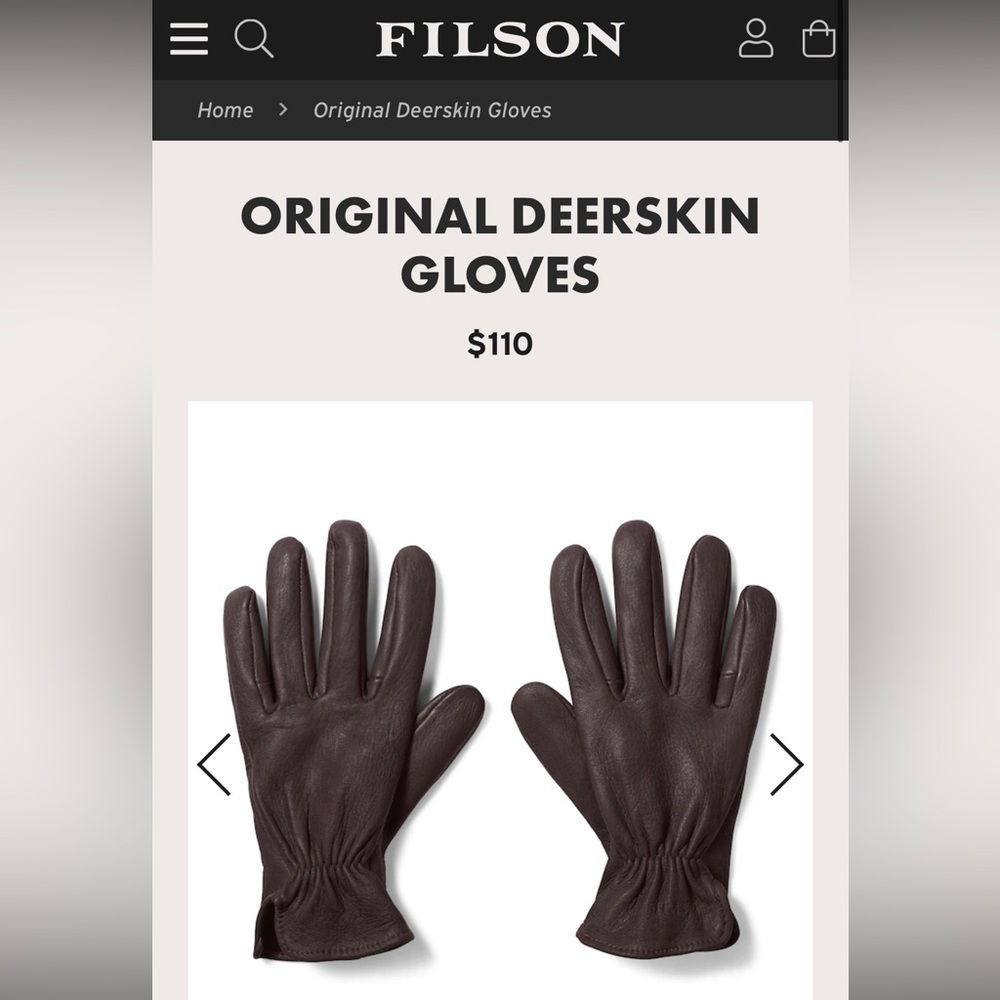 Filson Deer Skin Gloves